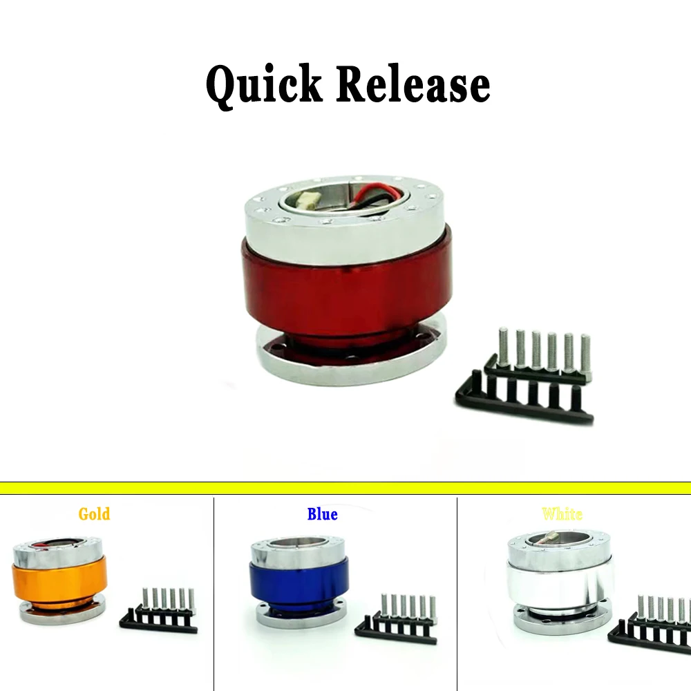

Universal Racing Steering Car Quick Release Steering Wheel Snap Off Hub Adapter Boss Kit Aluminum 6 Hole