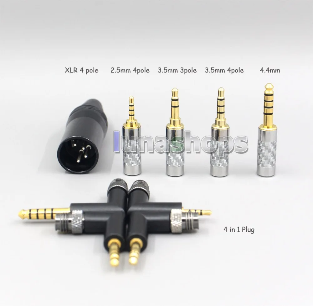 LN006568 2 5mm 4 4mm XLR 8 Core Silver Plated OCC Earphone Cable For Denon AH D7200 AH D5200 AH D9200 3 5mm Headphone pin