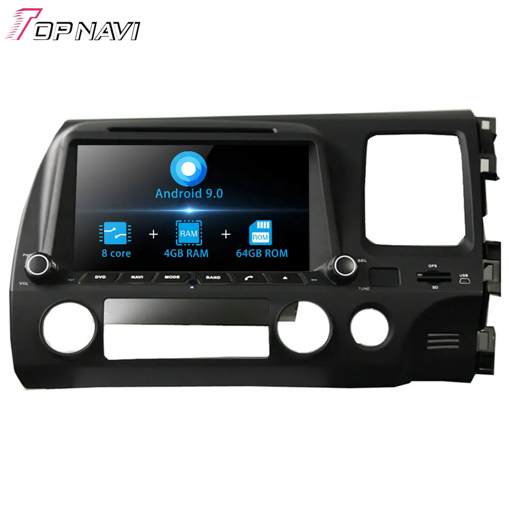 Авторадио 8 дюймов Восьмиядерный Android 9 0 Автомобильный GPS-навигатор для Honda CIVIC