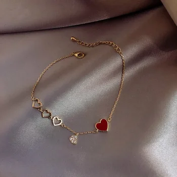 

Prevent Allergy 925 Sterling Silver Heart Shape Bracelet for Women Couples Korean Fashion Bangle Party Anniversary Jewelry sl228