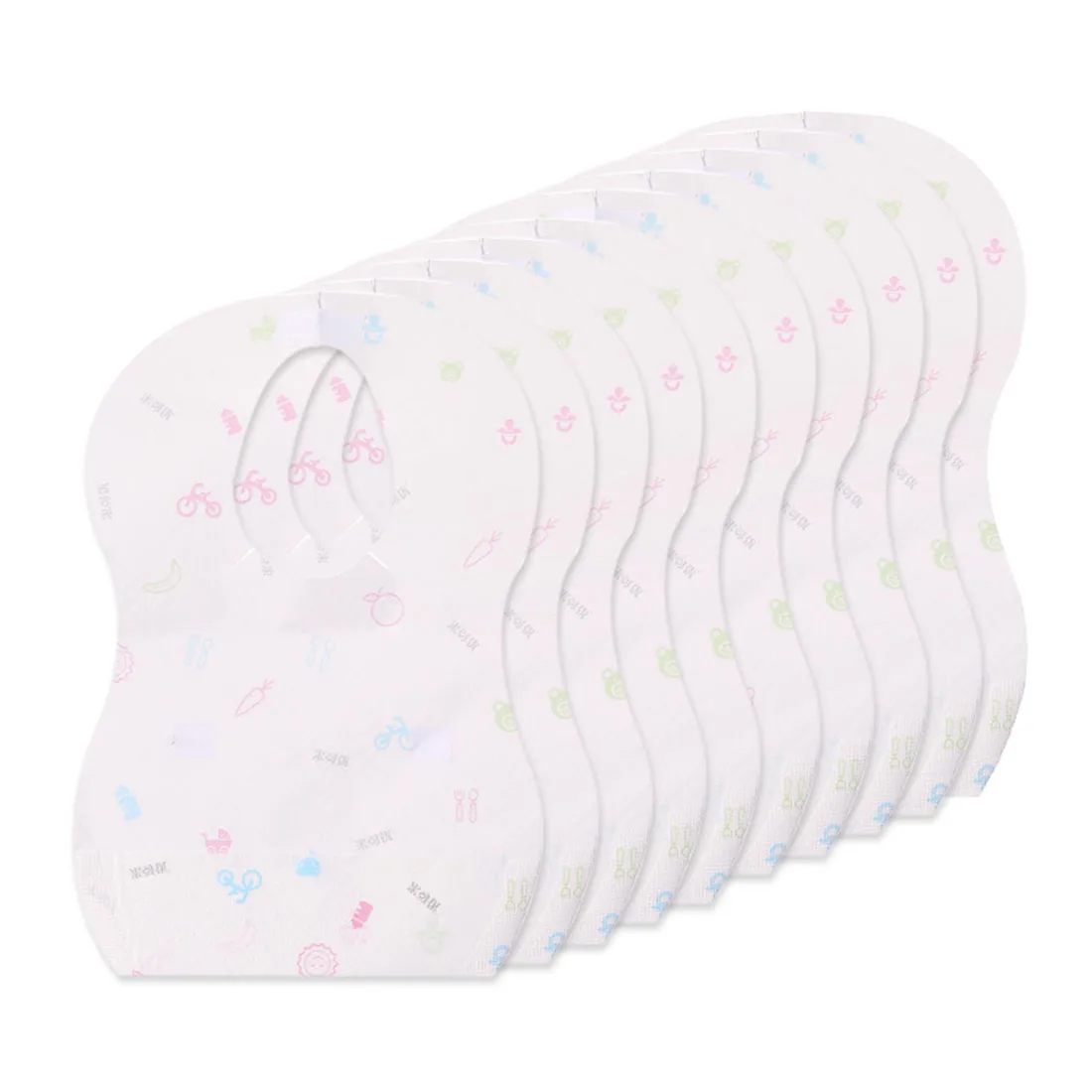 10 шт./партия Нетканые Детские Мультяшные нагрудники для кормления младенцев