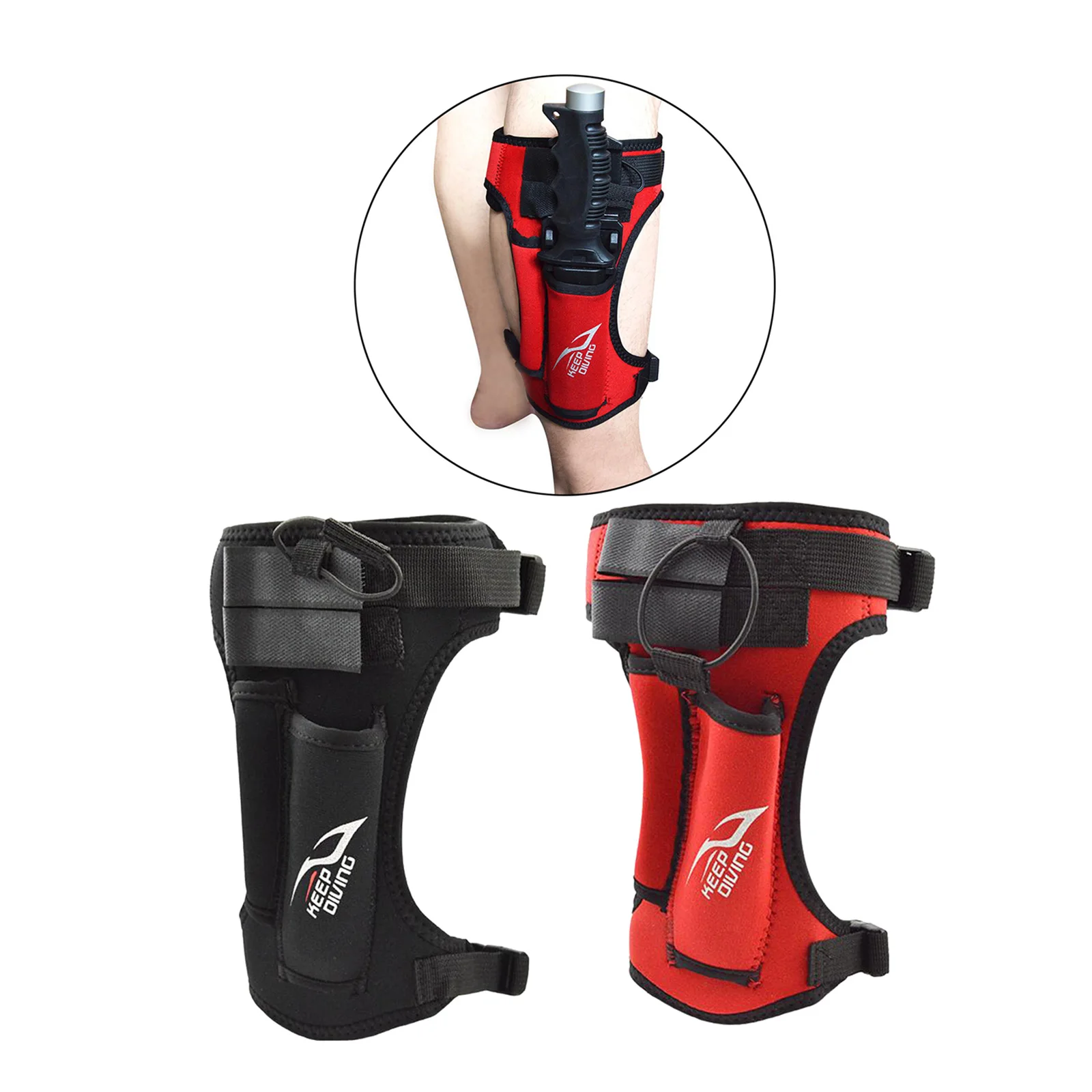 Diving Knife Sheath Thigh Holster for Leg, Arm, BCD, with Quick Release Adjustable Buckle Strap, One Size Fits All Diving Knife Sheath Thigh Holster for Leg, Arm, BCD, with Quick Release Adjustable Buckle Strap, One Size Fits All