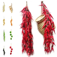 

Simulation Foam Food Vegetable Fake Chili Pepper fruit photo props for living room home christmas wall decoration