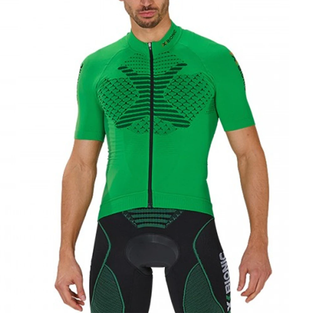 Cycling Suit X BIONIC Gazprom Short Sleeve Bike Jersey Set Mens