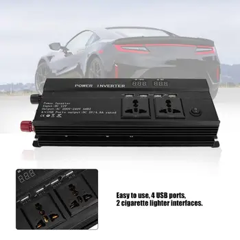 

4000W DC 12V to AC 220V LCD Display Car Pure Sine Power Inverter Converter Advanced anti-interference technology convenient