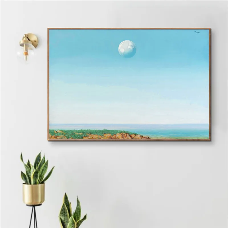 

Sea By Rene Magritte Art Poster Print Painting on Canvas Wall Pictures for Living Room Home Decor Unframed Cuadros