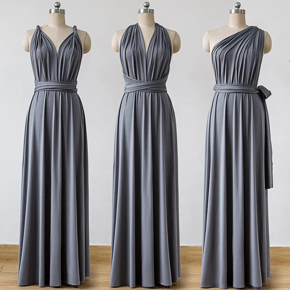 charcoal grey gown