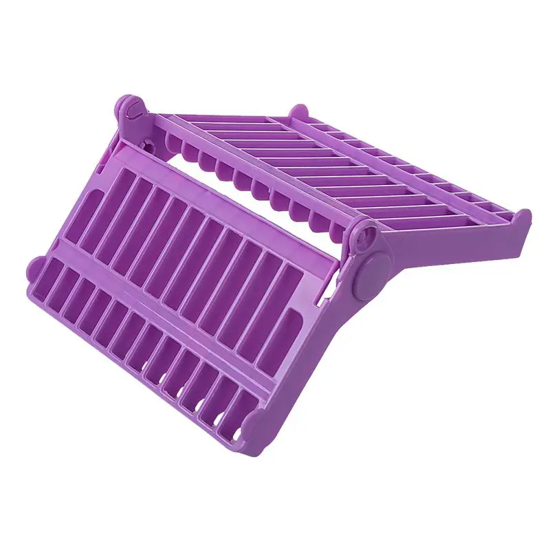 ProfessionalPlastic Foldable Plate Dish Drying Drainer Rack Organizer Storage Holder Kitchen Purple