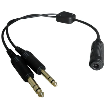 

Retail H-GA Helicopter Aviation Headphone Adapter To General Aviation Headset Adapter Adapt for David Clark Avcomm ASA