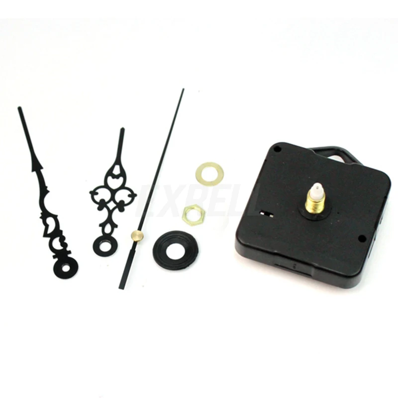 Black Quartz Wall Clock Movement Mechanism Black Hands DIY Repair Parts Kit
