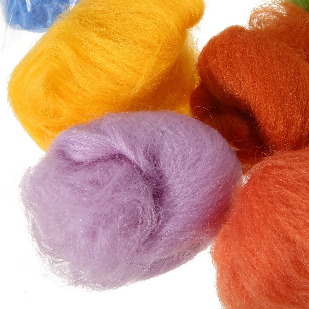 New 36 Colors 3g Felting Wool Fiber Wool Felt Starter DIY Kit For Needle Felting Material For DIY Handmade Crafts