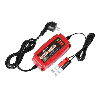 

12V 5A Lead Acid Battery Charger Multiple Protect Systems Vehicle Supplies 4 Stage Switching Mode LED Indicator Light EU Plug