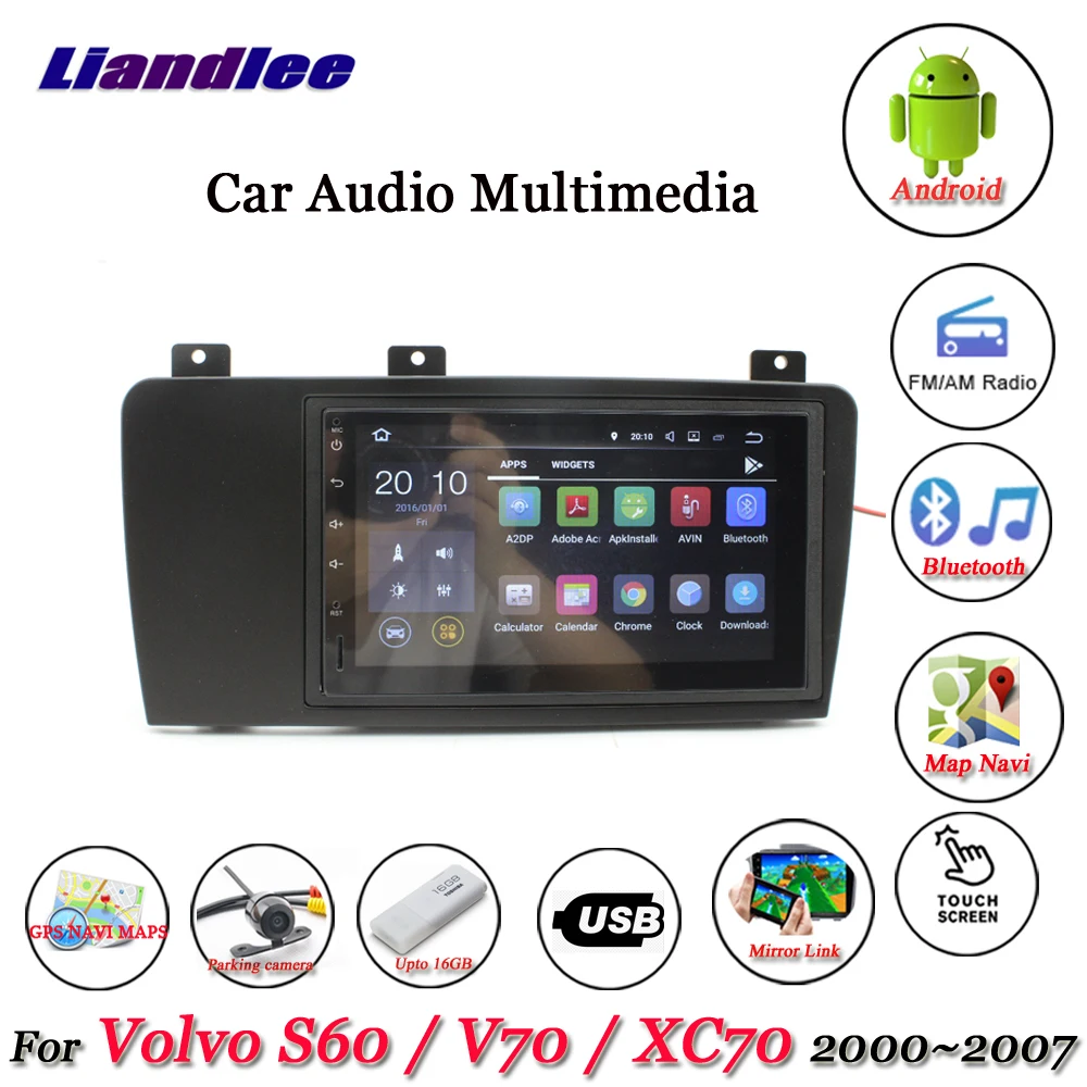 Автомагнитола на Android мультимедийный плеер для Volvo S60/V70/XC70 2000 2007 аксессуары
