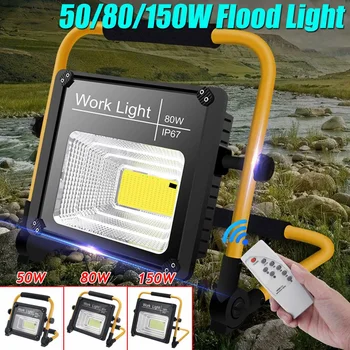 

Super Bright LED Flood Light 50/80/150W IP67 Waterproof floodlight Outdoor Solar Charging Security Lights Landscape Wall Lights