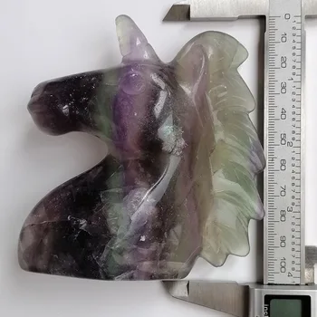 

High Quality Natural Colorful Fluorite Unicorn Shape Stone Hand Crafted For Gift &Home Decor ZT