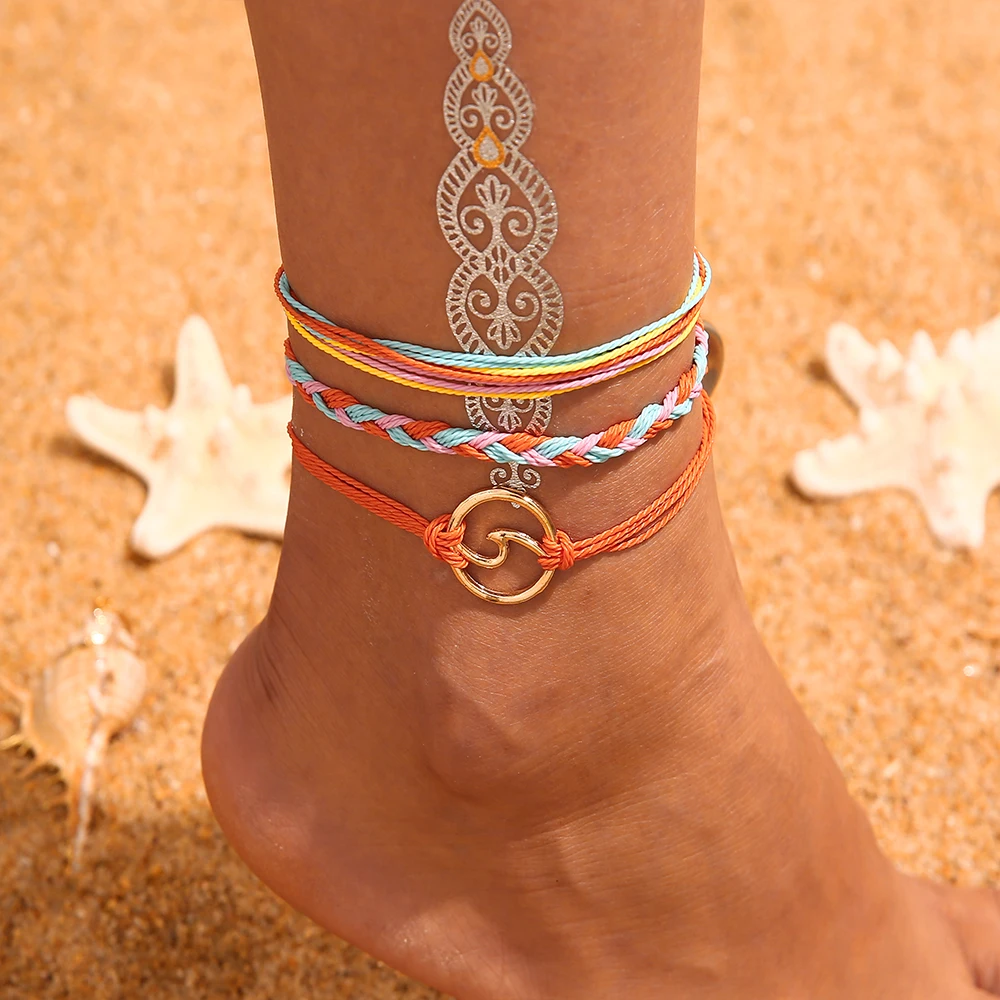 Bohemian MultiLayers Starfish Turtle Beads Anklets For Women Vintage Boho Shell Chain Anklet Bracelet Beach Body Foot Jewelry - Image 4