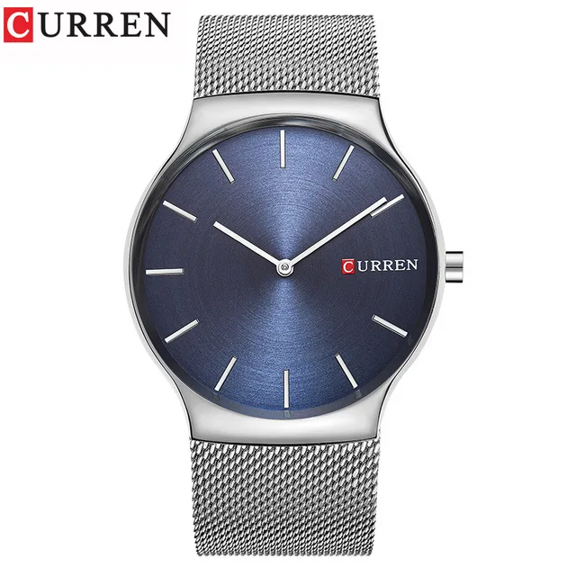 CURREN Luxury Brand Fashion Simple Business Men Orologi Orologio da polso da uomo al quarzo in acciaio pieno Montre Homme_voghion.com