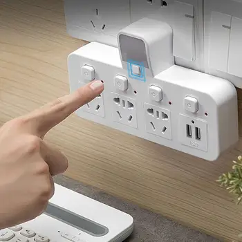 

EU/US/UK Multifunctional Power Adapter Socket Bedside Bedroom Nightlight Switch USB Lightningproof Wall Outlet Charge Adapter