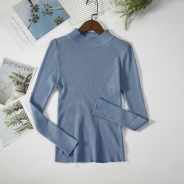 Autumn Winter Basic Turtleneck Sweaters Women Knitting Bottoming Sweaters Warm Pullovers Slim Long Sleeve Tops Female