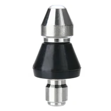 Practical Durable Corrosion Resistant 5000 PSI Drain Water Nozzle Sewer Cleaning Pressure Washer Stainless Steel 3/8 Inch