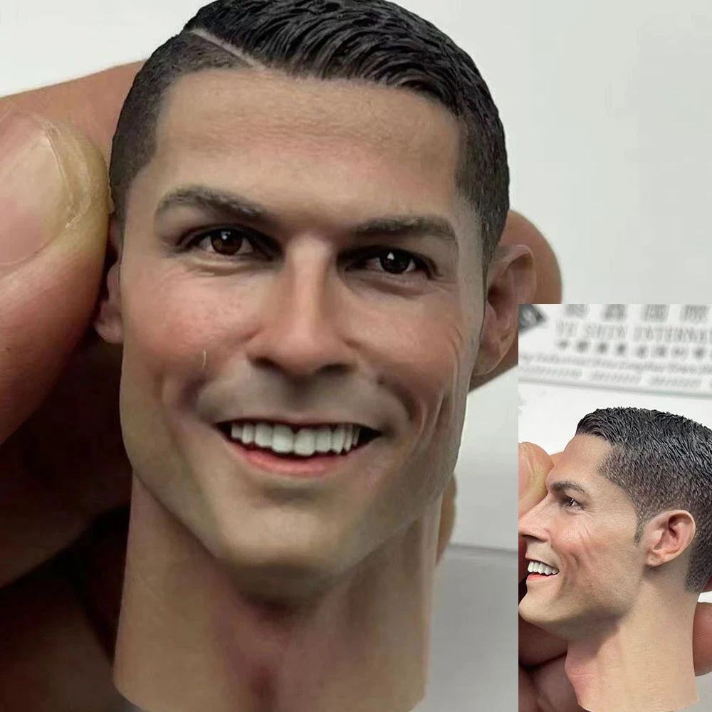 1/6 Scale Cristiano Ronaldo Head Sculpt For 12'' Action Figure In Stock