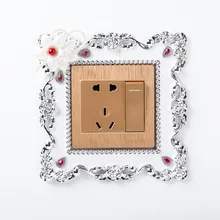 Художественный дом напрямую от производителя продажи 2045 пасторальный стиль наклейки на выключатель креативная смола