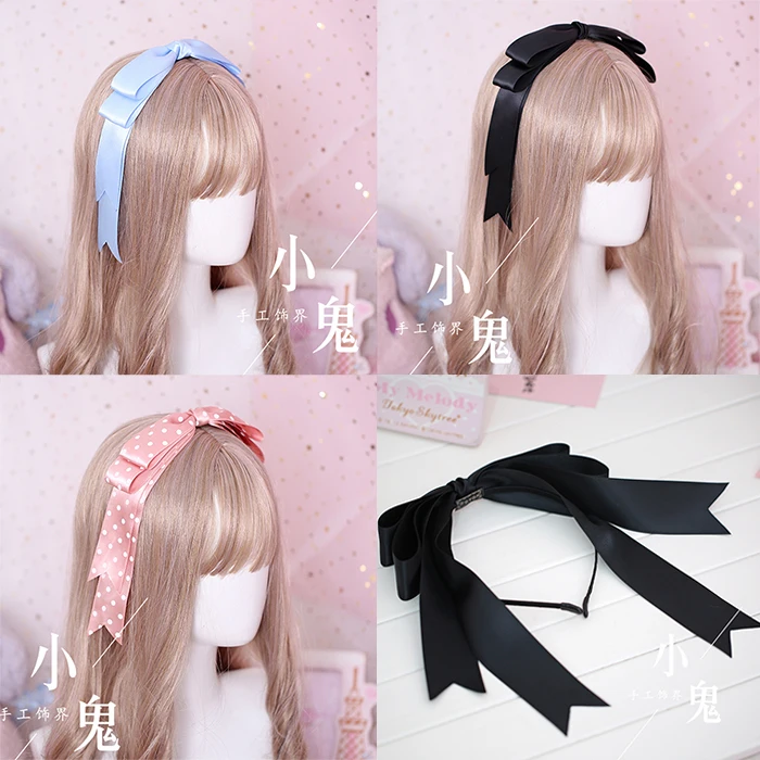 

Japanese girl handmade headband DIY bow hair accessories headdress Lori Lolita Mengniang COS headband