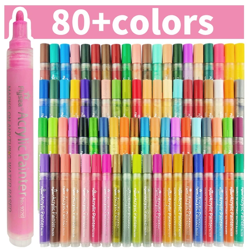 Pennarelli Acrilici RATEL – Set Da 20 Colori Vivaci + Oro E Argento – Punta Fine 2-3 Mm – Impermeabili E Permanenti Per Vetro, Ceramica, Pietra, Tela – Ideali Per Pittura Su Rocce E Fai Da Te
