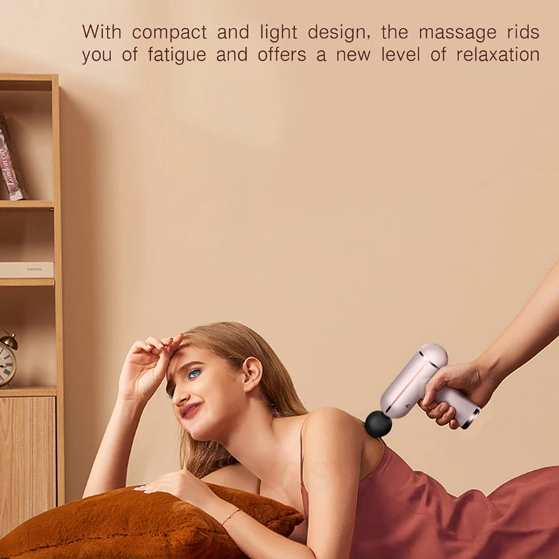 Lady Fashion Masažna pištola za mišice Mini LCD masažna pištola 32 hitrostna masažna pištola za mišice Fascialna pištola za lajšanje bolečin v telesu_voghion.com