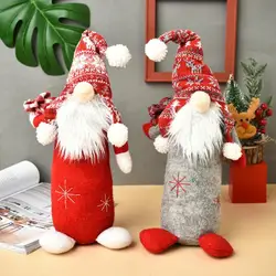 Adorno de Santa sin rostro, decoración Voor Huis 2021 Vrolijk Kerstfeest, Navidad Geschenken Gelukkig Nieuwjaar 2022, 1 ud.