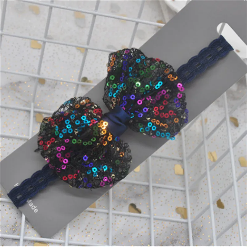 black headbands 10 шт./лот, модный бутиковый ободок с бантиком, заколки для волос с бантом, заколки для волос, аксессуары для волос принцессы - Цвет: black headbands
