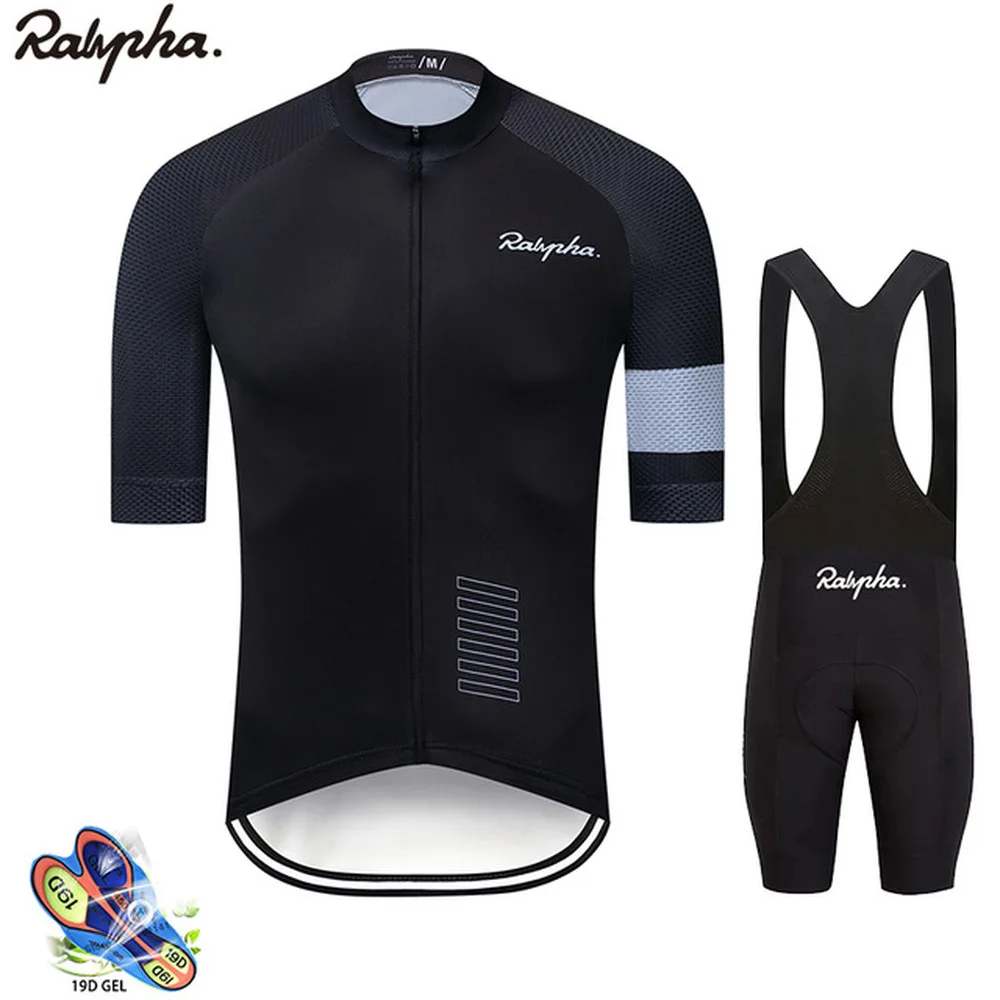 

Cycling Jersey set 2020 Raphaful Summer black Short sleeve Set Breathable MTB Cycling Clothing Ropa Ciclismo Suit Bike Jersey