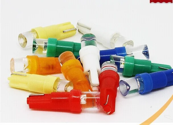 20 pcs T5 Led 12V Lights Bulb Lamp Socket 286 Car Wedge Dashboard Gauge Side Tail Signaling Light White Red Blue Green yellow | Автомобили