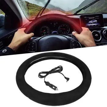 

38cm 12V Winter Electric Heating Comfortable Car Steering Wheel Protective Cover Holder руль подогрев Accessories аксессуары для