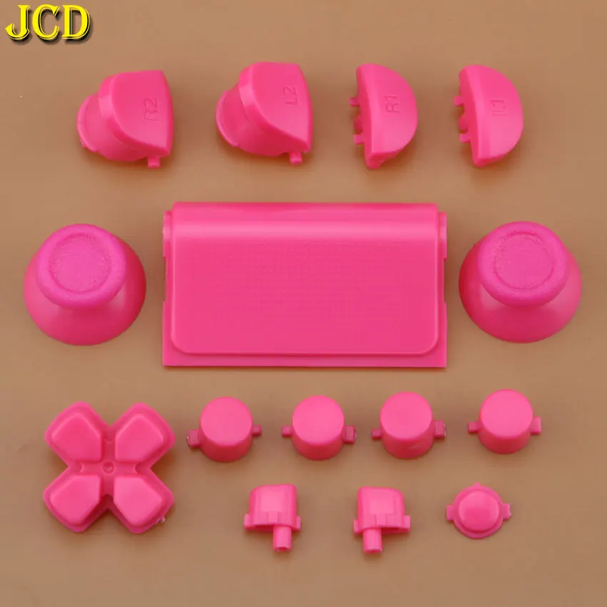 1 комплект, полный набор кнопок для playstation Dualshock 4 PS4 2,0 контроллер Джойстик R2 L2 R1 L1 триггерные кнопки игровые аксессуары - Цвет: G Pink
