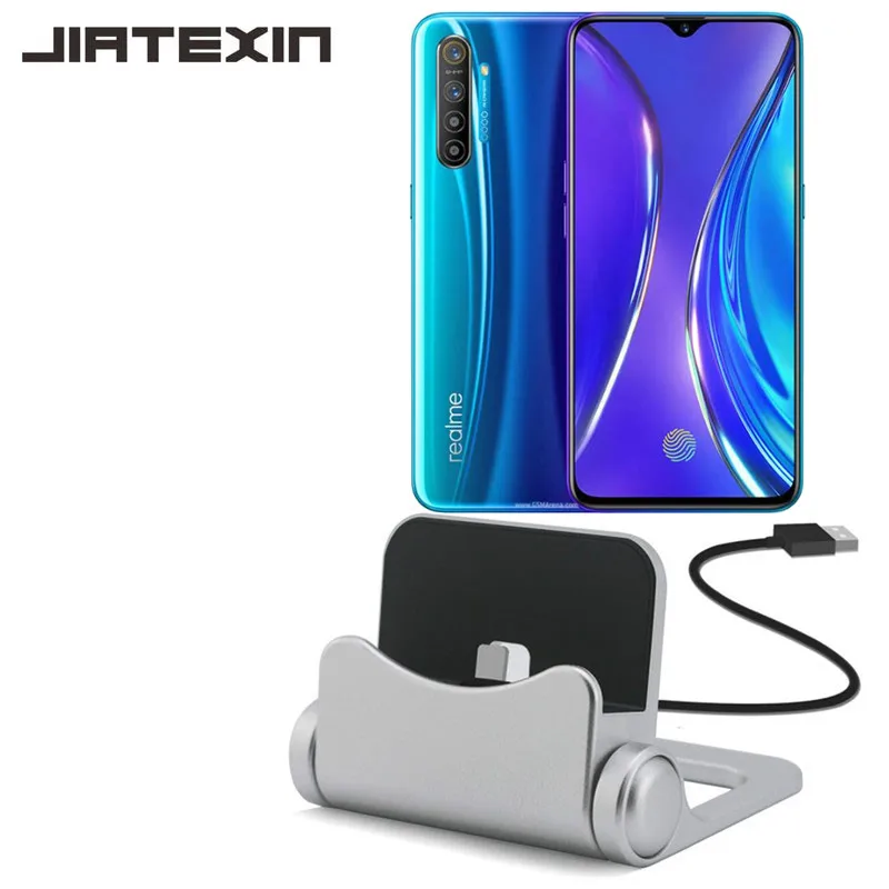 

JIATEXIN New For Realme XT Desktop Data Sync Type-C USB Cable Dock Charger Station For Realme Q Phone Holder Charging Adapter