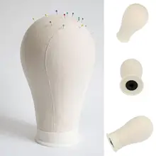 21/22/23/24 дюйма голова манекена холст головки блока Дисплей для укладки волос манекен головы для париков шапок стенд держатель иглы