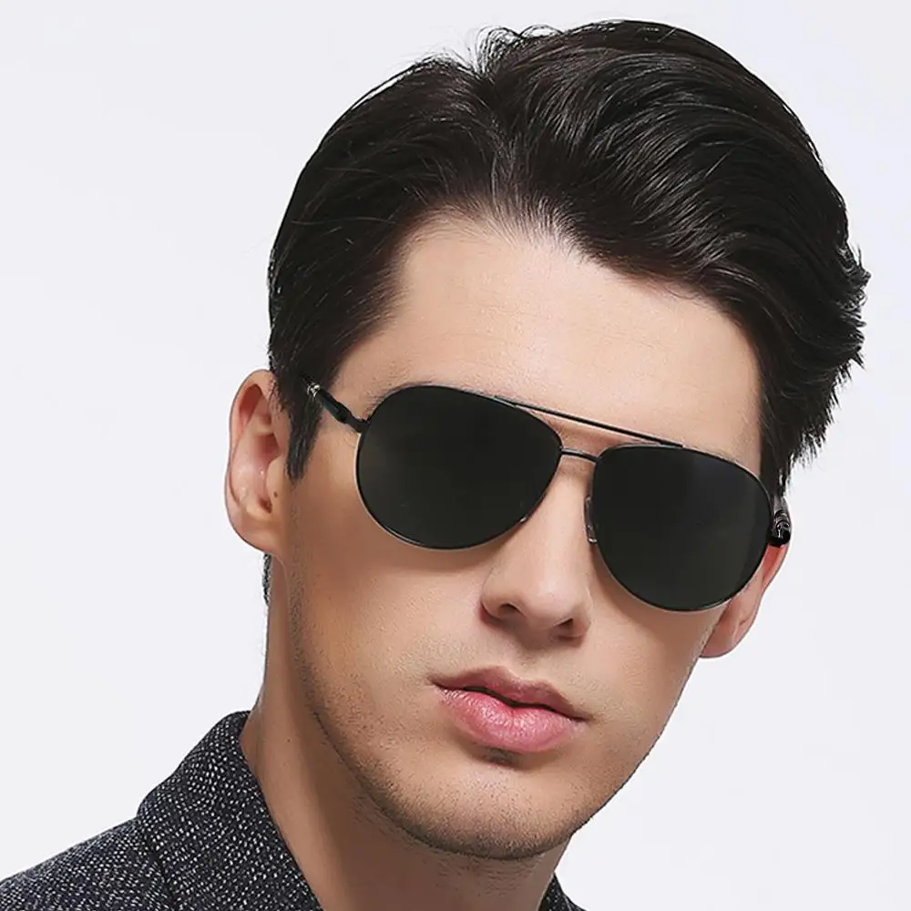 4 Colors Men Sunglasses Oval Resin Lenses Mental Frame For Men Sun