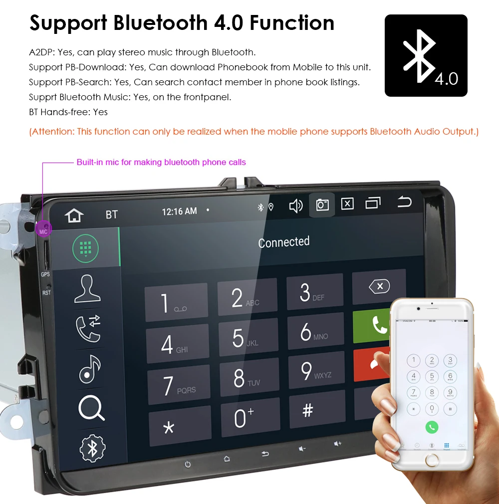 Perfect IPS DSP 4G 64G Android 9.0 2 DIN Car GPS PLAYER for Seat Altea Toledo VW GOLF 5/6 Polo Passat B6 CC Tiguan Touran RADIO NO DVD 10