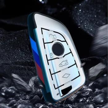 Cover chiate/telecomando per BMW 2 3 5 7 serie 6GT X1 X3 X5 X6 F45 F46 G20 G30 G32 G11 G12 F48 G01 F15 F85 F16 F86 portachiavi - Nuova copertura della cassa chiave dell automobile per BMW 2 3 5 7 serie 6GT