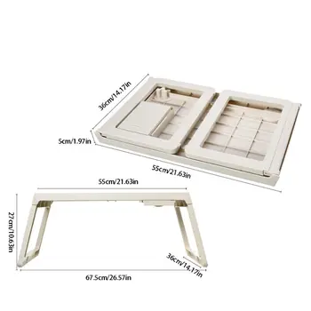 

Foldable Notebook Laptop Table Heavy Load Computer Desk Stand Breakfast Tray