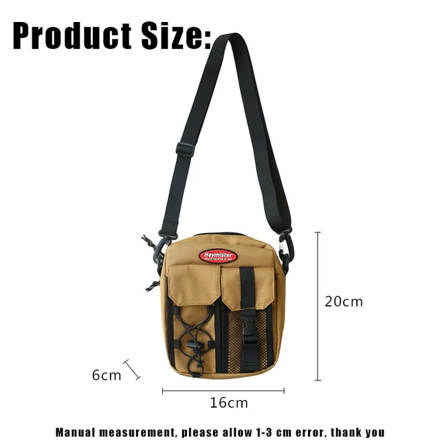 Street Mini Crossbody Bag Men's Hip Hop Small Messenger Bags Fashion Cell  Phone Flap Men Waterproof Oxford Shoulder Pack XA58C