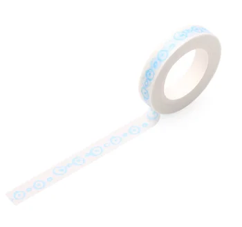 

Blue round diy decorative washi masking tape(1piece)