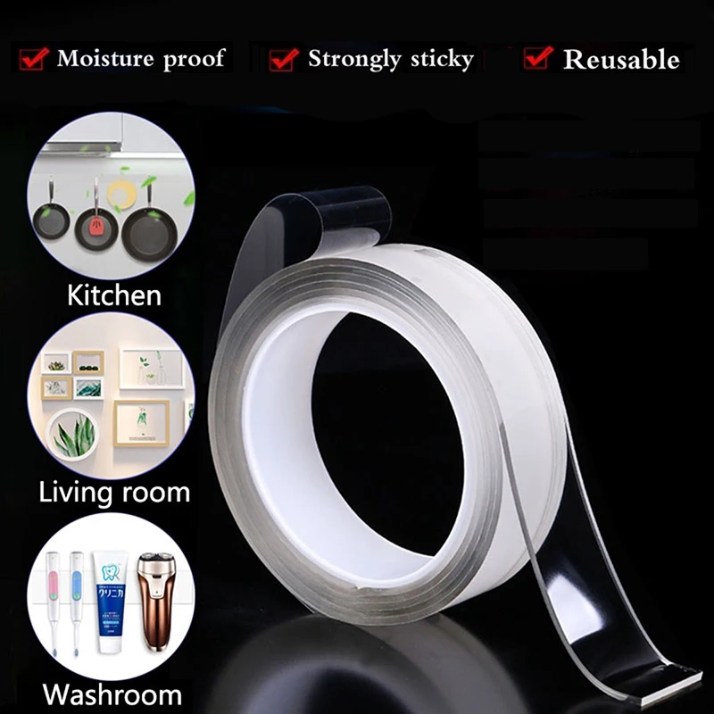 Low Cost Sticker Wallpapers 1M Glue-Tape Disks Removable Adhesive Nano-Traceless-Tape Loop Washable dV5VlbxN9