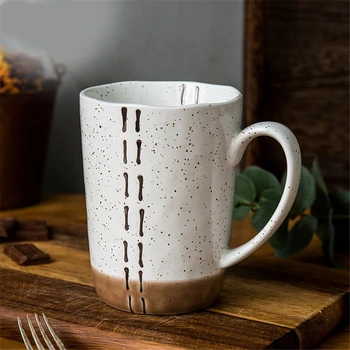 

Creative Ceramic Cup Couple Water Cup Coffee Cup Footprint Mug 15Oz