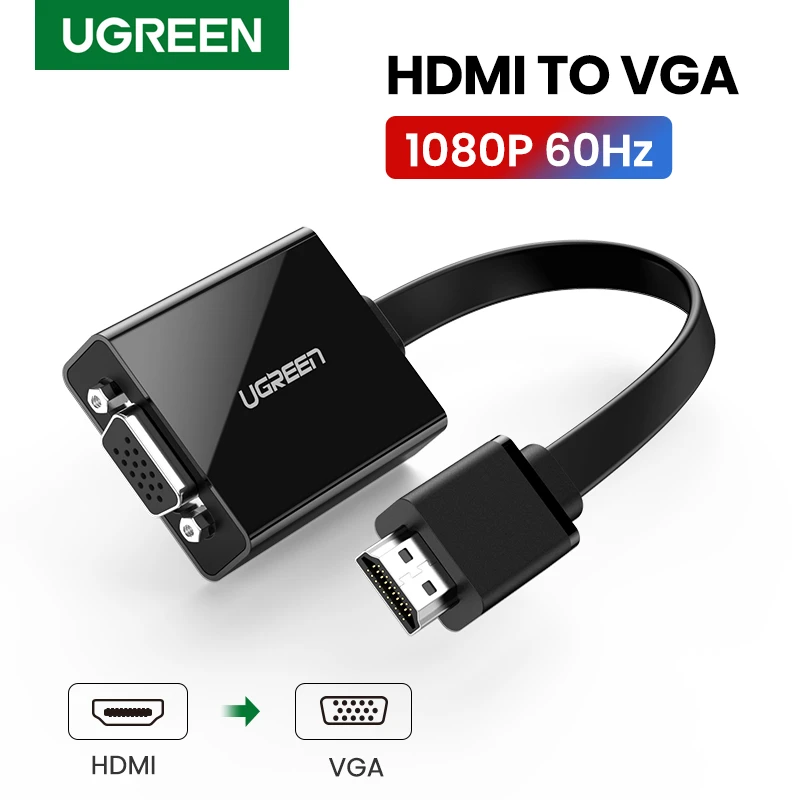 Ugreen Adaptador de HDMI a VGA para PS4, convertidor macho a hembra de 1080P, con conector para TV Box, PC, VGA a HDMI|ugreen hdmi|ugreen hdmi to vgacable hdmi vga - AliExpress