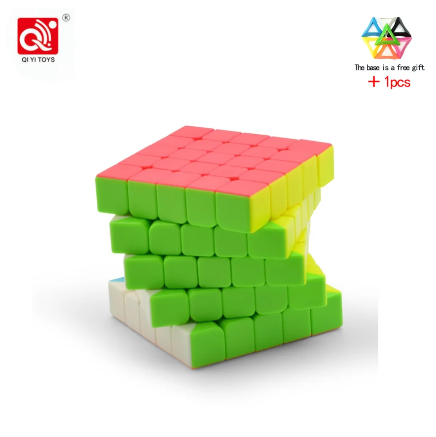 QiYi QiZheng, 5x5x5, магический куб, черная наклейка, профессиональные скоростные Детские кубики, игрушки, головоломка, обучающая, Cubo Magico, Подарочные игрушки