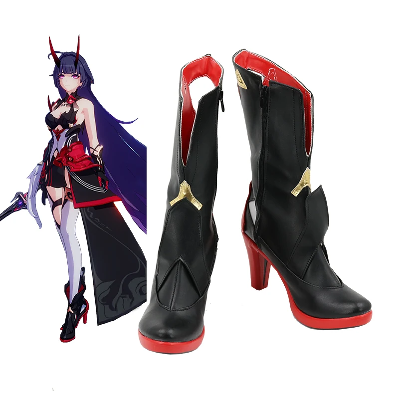 

Unisex Anime Cos MmiHoYo Raiden Mei Herrscher of Thunder Cosplay Costumes Shoes Boots Custom Made