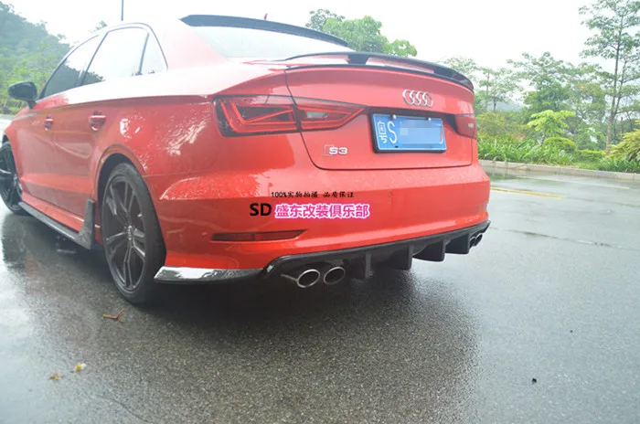 Подходит для AUDI A3 S3 RS3 углеродного волокна задний спойлер заднее крыло