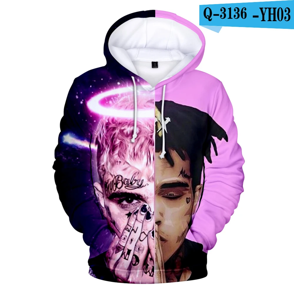 Поп певец 3D XXXTentacion для мужчин и женщин толстовка для мальчиков и девочек модный пуловер для детей Harajuku Осень Зима 3D Повседневная Толстовка - Цвет: 3D